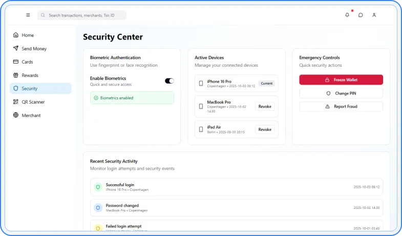 Security configuration and metrics