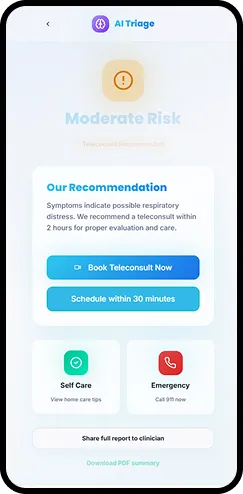 Telemedicine patient app screen 3