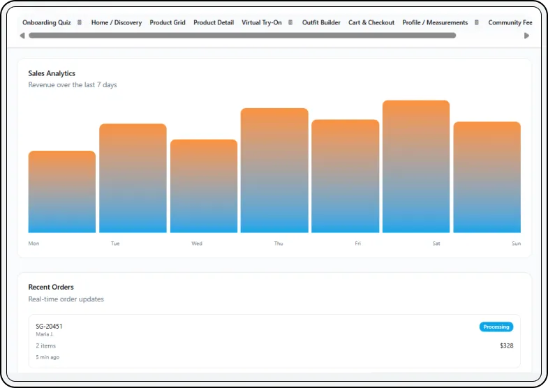 Flash sales campaign manager UI
