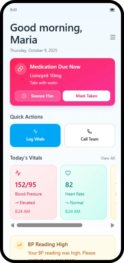 AI Remote Patient Monitoring Mobile App Health Vitals Input