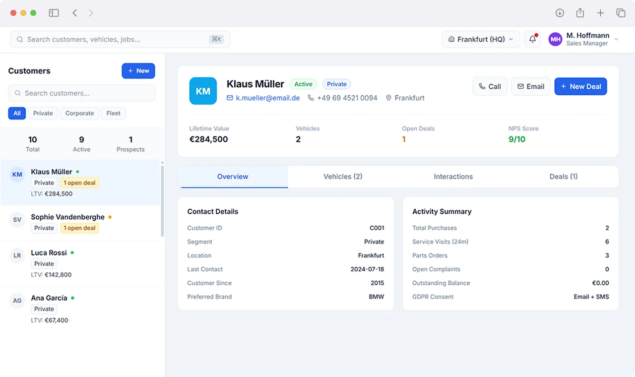 Automotive Dealer Management Platform Screenshot 2