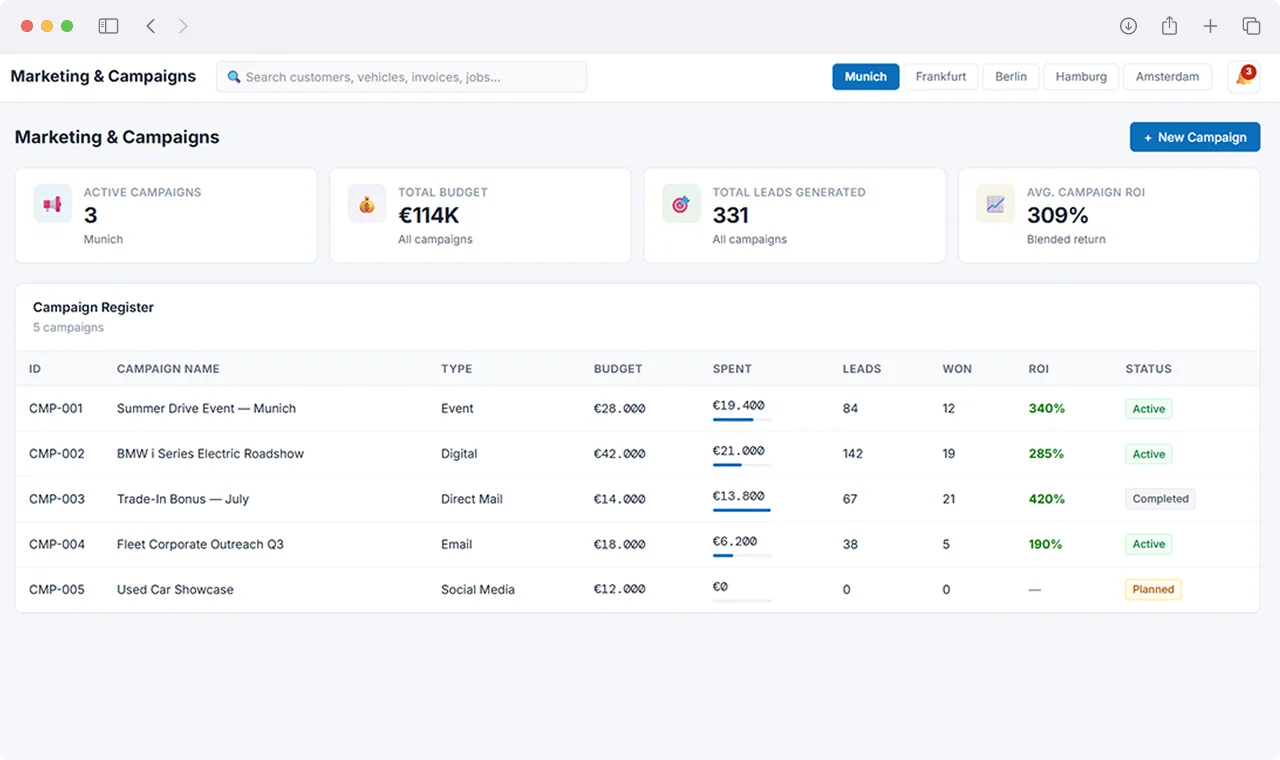 Automotive Dealer Management Platform Screenshot 8