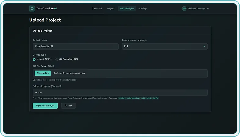 Project Upload Flow