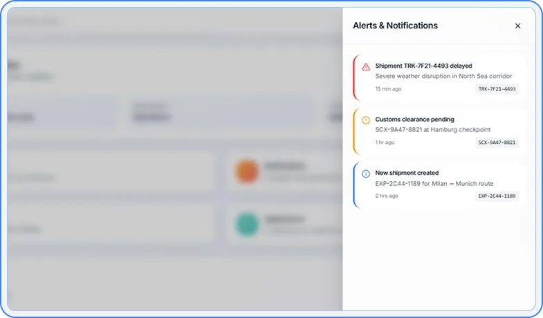 Automated exception management exception alerts panel
