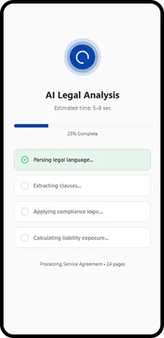 AI contract parsing mobile interface