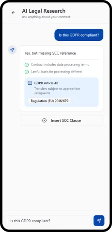 Compliance mapping mobile view