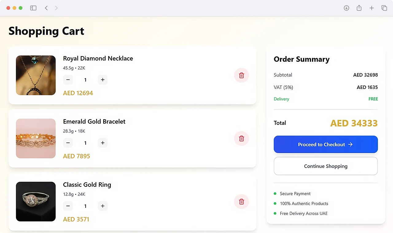 High-Resolution Jewellery Product Detail Customization Page