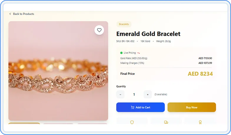 Product detail luxury page experience