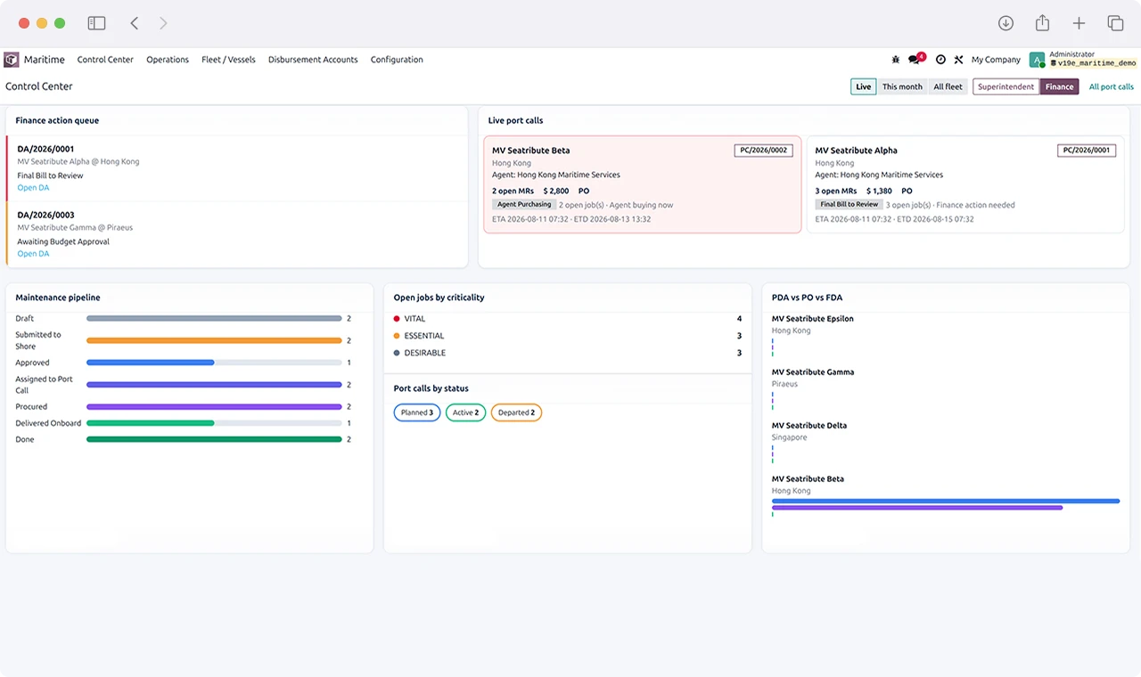 Vessel-Centric Maritime Operations Platform Screenshot 5