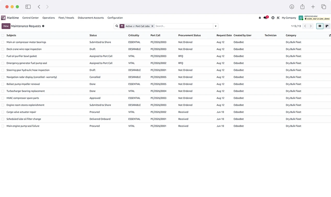 Vessel-Centric Maritime Operations Platform Screenshot 7